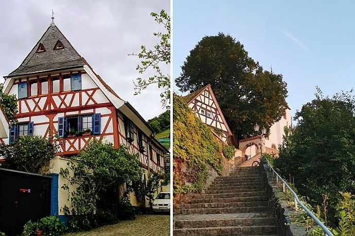 Bergkirche Zwingenberg Weg durch die Altstadt