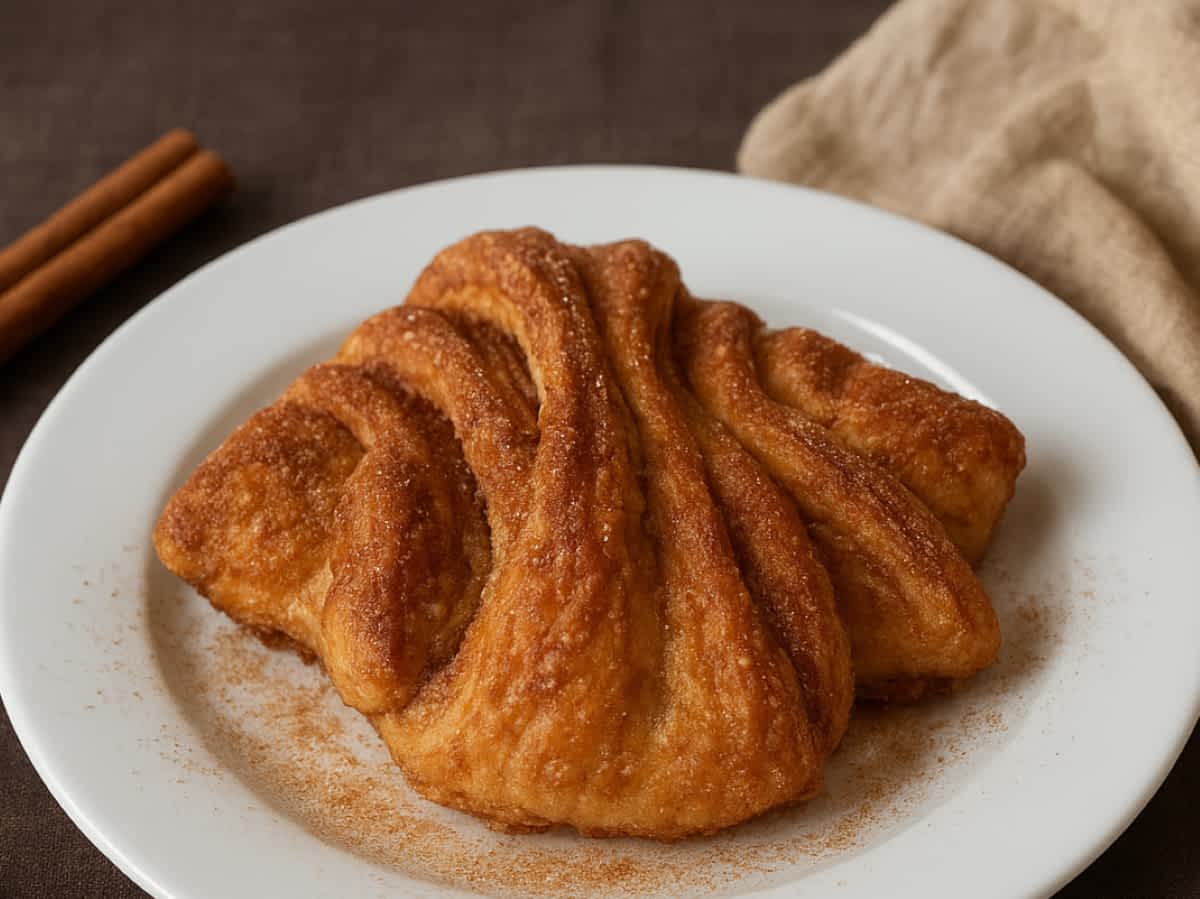 Das Franzbrötchen, das es in jeder Bäckerei gibt und einfach zum Probieren dazugehört.
