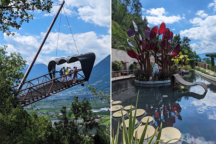 Gärten Schloss Trauttmansdorff Aussichtsplattform und Garten der Liebe 