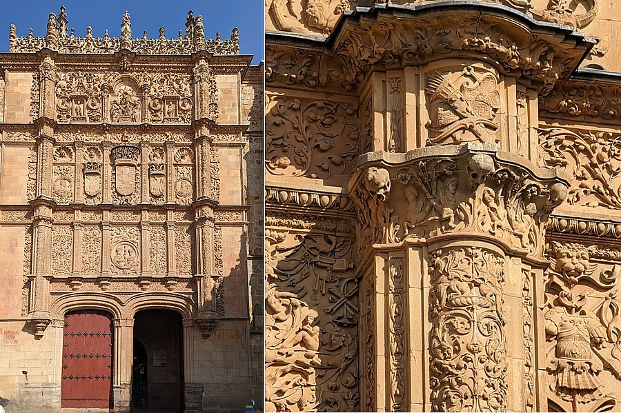 Hauptportal Universität Salamanca und versteckter Frosch